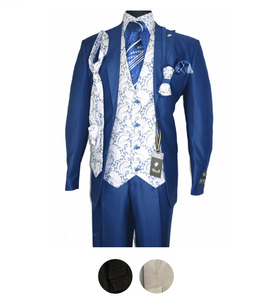 City Revo Suit with Vest, Tie, Hanky, and Bow Tie