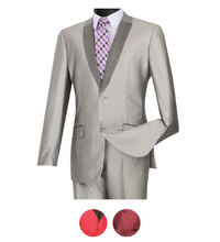 Load image into Gallery viewer, Slim Fit Sharkskin Suit