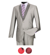 Slim Fit Sharkskin Suit
