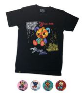 Teddy Bear with Bandana Design Flex Fit Tee by Bleecker & Mercer in 5 Colors # TP1119