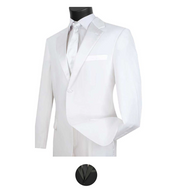 Regular Fit Vinci Tuxedo with Pleated Pants in Black & White # T2PP
