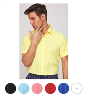 Short Sleeve 4-way Stretch Dress Shirt by Suslo Couture