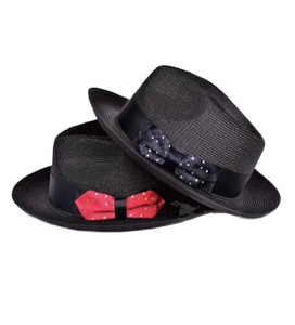 Park Ave Fedora (Black and Red)