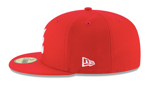 Atlanta Braves New Era 59Fifty 5950 Red & White Fitted Cap