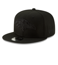 Load image into Gallery viewer, Baltimore Ravens New Era 59Fifty Black on Black Snapback