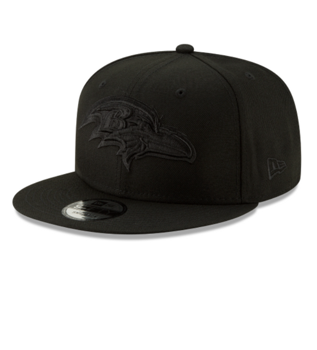 Baltimore Ravens New Era 59Fifty Black on Black Snapback