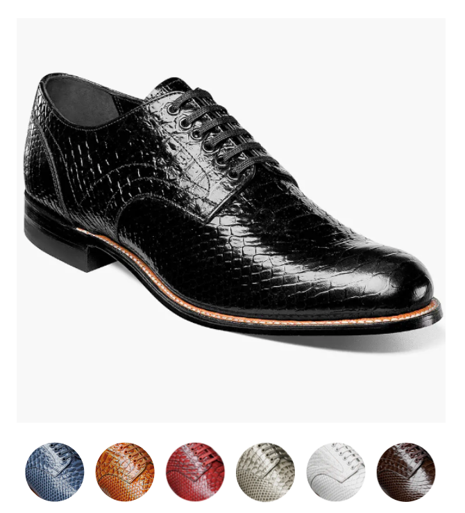 Stacy Adams Madison Anaconda Print Plain Toe Oxford Dress 