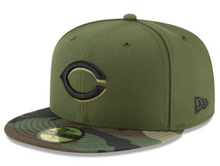 Load image into Gallery viewer, Cincinnati Reds New Era 59Fifty 5950 Flat Bill Camouflage Fitted Cap