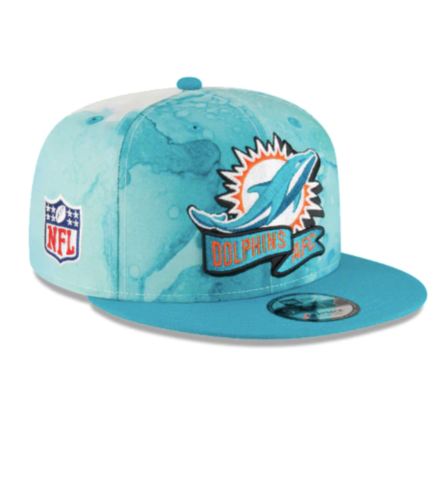 Men's Miami Dolphins New Era Black Ink Dye 2022 Sideline 9FIFTY