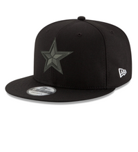 Load image into Gallery viewer, Dallas Cowboys New Era Black on Black 9Fifty GCP Snapback Hat