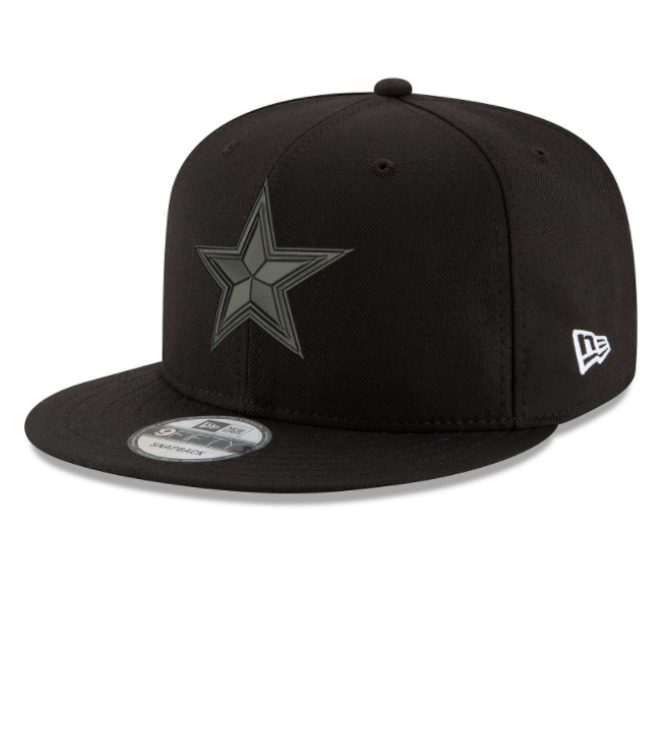 Dallas Cowboys New Era Black on Black 9Fifty GCP Snapback Hat