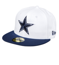 Load image into Gallery viewer, Dallas Cowboys New Era 59Fifty 5950 Fitted White Hat with Navy Visor &amp; Navy Star
