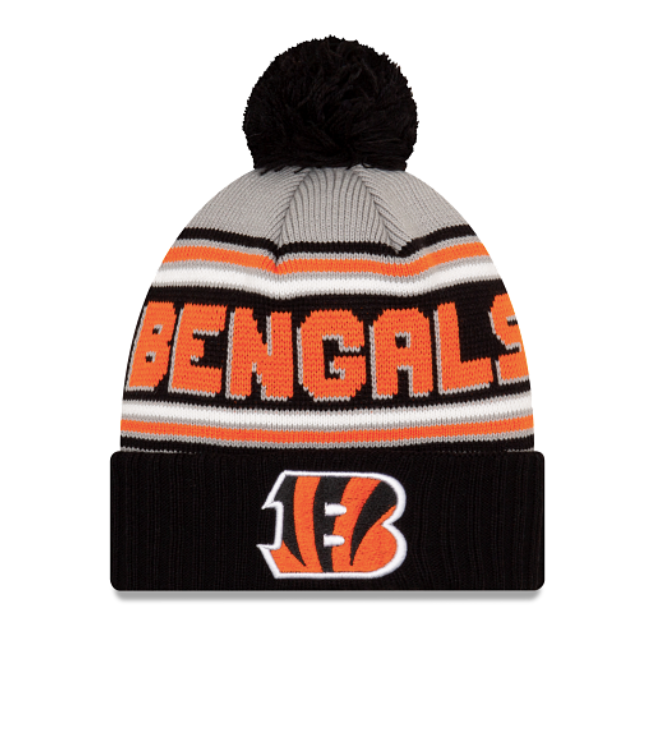 New Era Women's Cincinnati Bengals Pom Knit Beanie