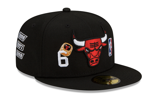 Chicago Bulls New Era 59Fifty 5950 World Champions Fitted Hat