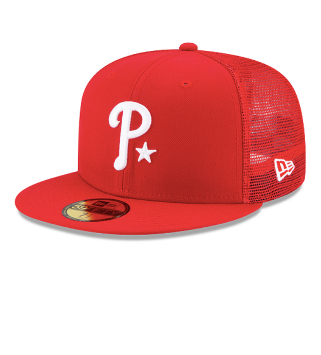 Philadelphia Phillies New Era 59Fifty 5950 Fitted Trucker Cap