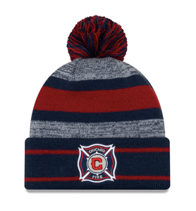 Chicago Fire MLS New Era Pom Knit Beanie