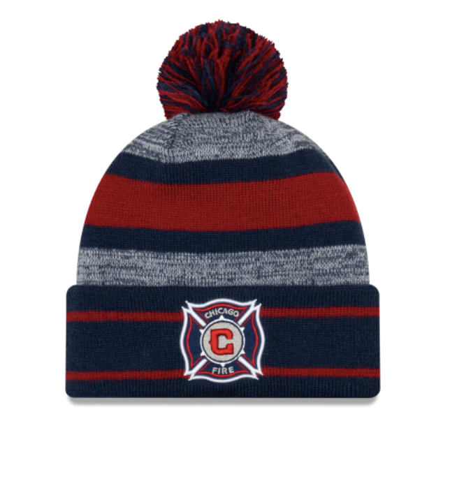 Chicago Fire MLS New Era Pom Knit Beanie