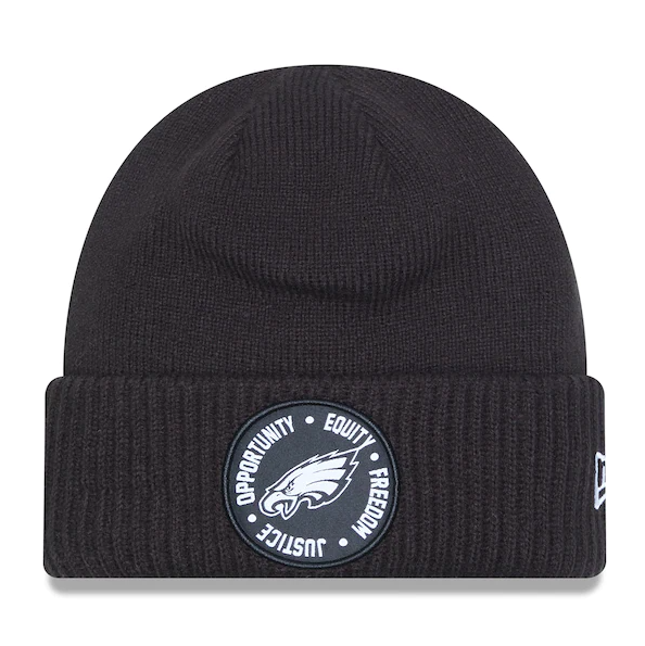 Eagles salute to service top knit hat