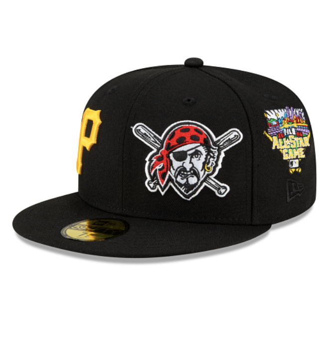 Black Pittsburgh Pirates Team Patch Pride New Era 59FIFTY Fitted 7 5/8