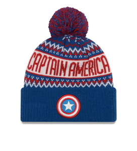 Captain America Wintery Pom Beanie