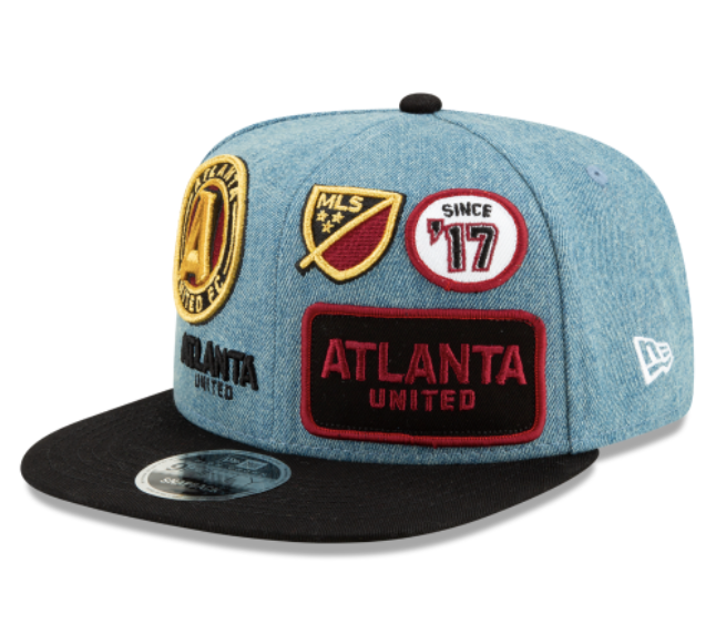 Atlanta United Soccer Club Denim Patch New Era MLS Snapback Hat