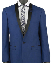 Load image into Gallery viewer, Slim Fit Shawl Collar Tux in Black, Grey, Burgundy, Ivory, White, Red &amp; Blue. # TSS