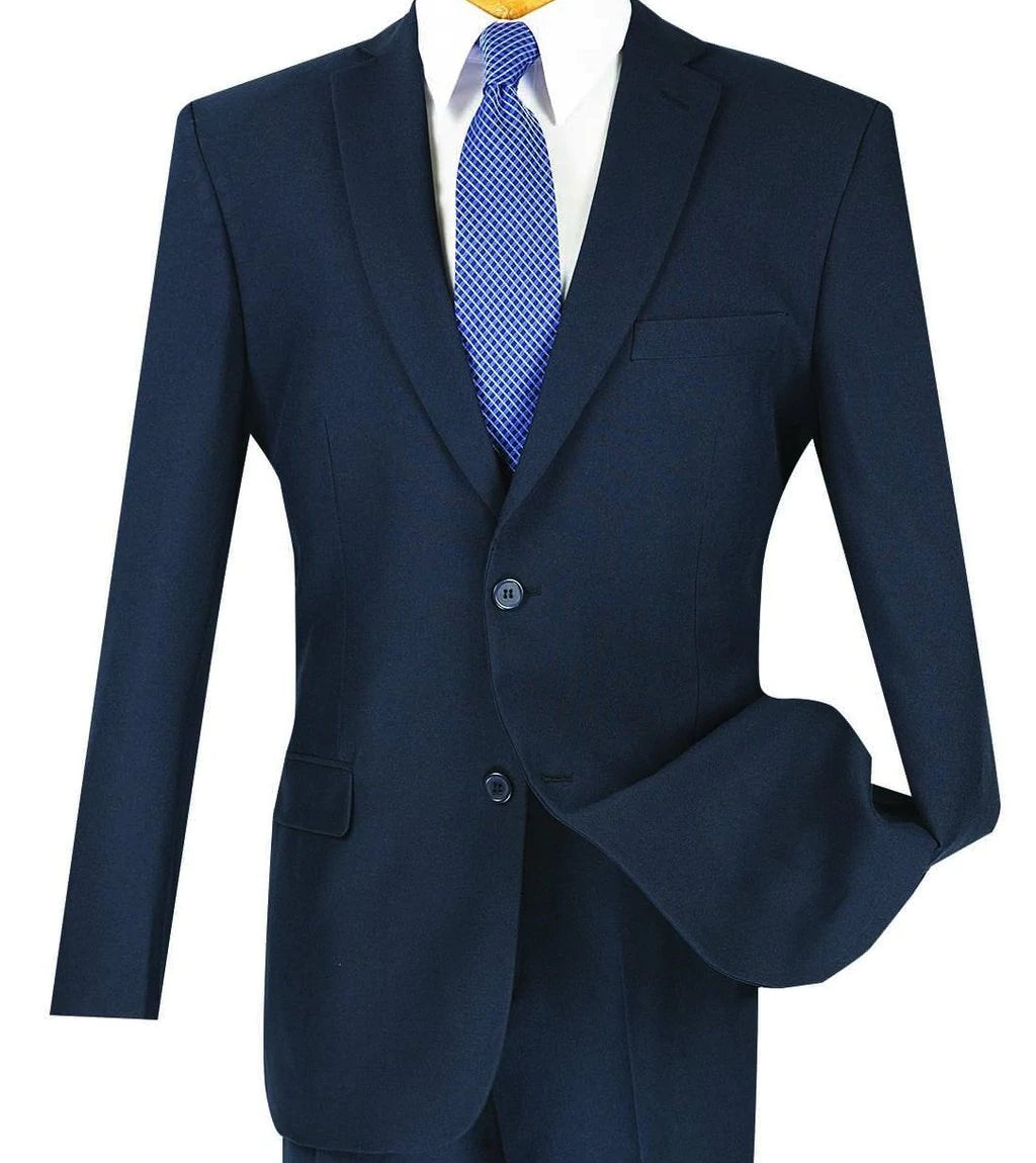 Single Breasted Two Button Blazer - Sport Coat - Navy & Burgundy