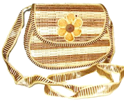 Straw Bag with Long Shoulder Strap