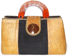 Load image into Gallery viewer, Large Bark Bag with Wooden Handles