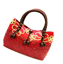 Load image into Gallery viewer, Bamboo Tote with Brown Rope Handle