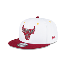 Load image into Gallery viewer, Chicago Bulls New Era 6X Sidepatch Snapback - White/Dark Red/Gray