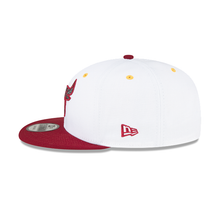 Load image into Gallery viewer, Chicago Bulls New Era 6X Sidepatch Snapback - White/Dark Red/Gray
