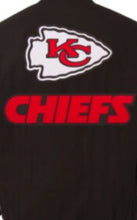 Load image into Gallery viewer, Kansas City Chiefs Twill Varsity Jacket by JH Design