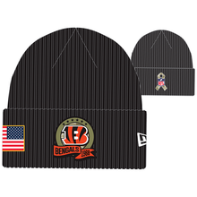Load image into Gallery viewer, Cincinnati Bengals Salute to Service Knit New Era Beanie Black