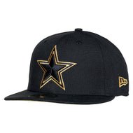 Dallas Cowboys Gold Metallic Star on Black New Era 59Fifty Fitted Cap