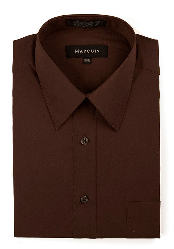 Men's Regular Fit Dress Shirt Available in 31 Colors 16 1/2 / 36-37 / Chocolate Men's Regular Fit Dress Shirt Available in 31 Colors 16 1/2 / 36-37 / Chocolate