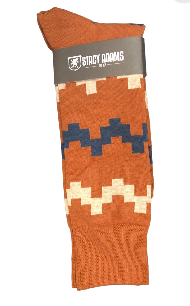 Pixelated Chevron Socks