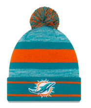 Load image into Gallery viewer, Miami Dolphins Pom Knit Beanie