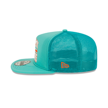 Load image into Gallery viewer, Miami Dolphins New Era 9FIFTY Trucker Snapback