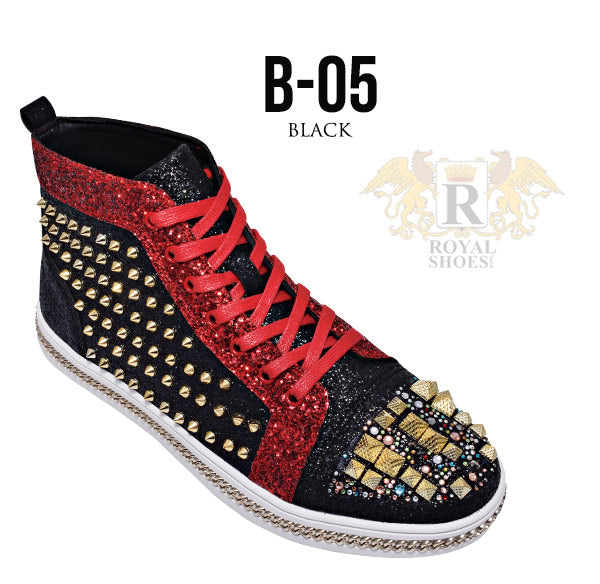 Spiked Stud & Embellished Sneaker fit for a King or Queen.