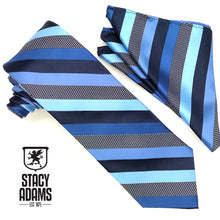 Load image into Gallery viewer, Striped Tie and Hanky Set