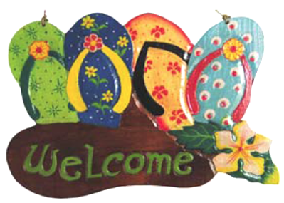 Flip Flop Welcome Sign